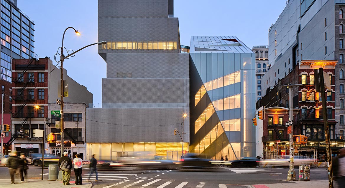 Exterior of the New Museum. Courtesy New Museum. Photo: Jason Keen
