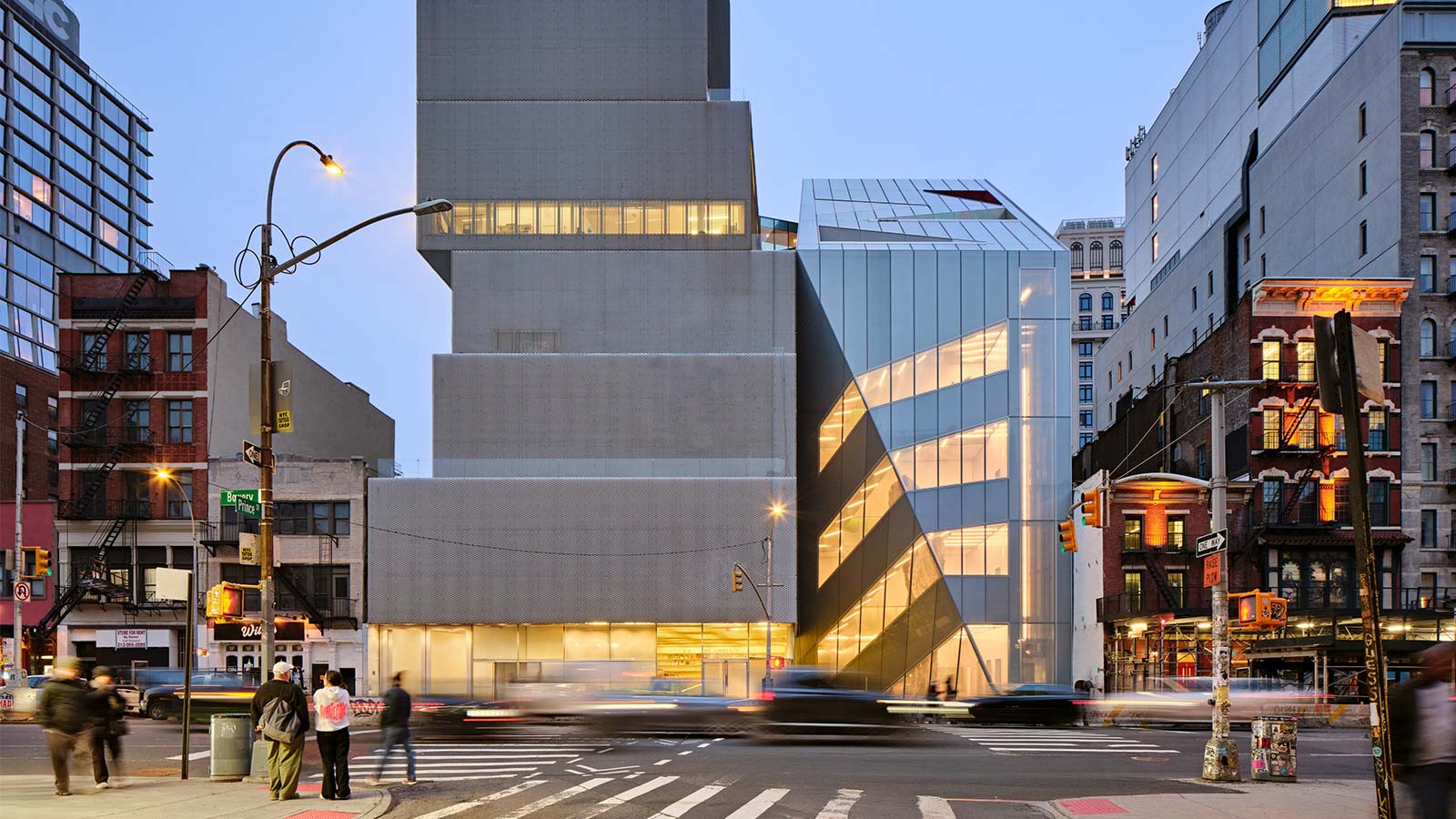 Exterior of the New Museum. Courtesy New Museum. Photo: Jason Keen