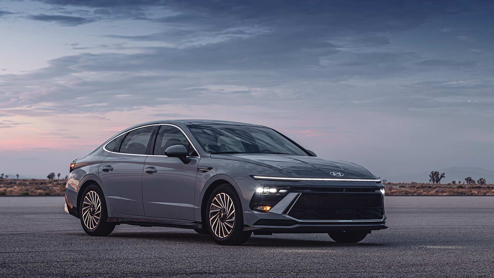 The Hyundai SONATA Hybrid is photographed in Mojave, Calif. on Sept. 16, 2025.