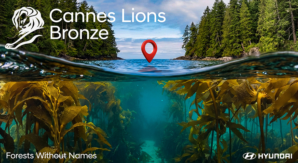 The “Forests Without Names” campaign — winner of the Bronze Lion in the Creative Data category — highlights the plight of sea forests