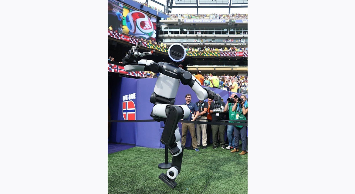 Atlas recreates Harry Kane’s signature goal celebration.