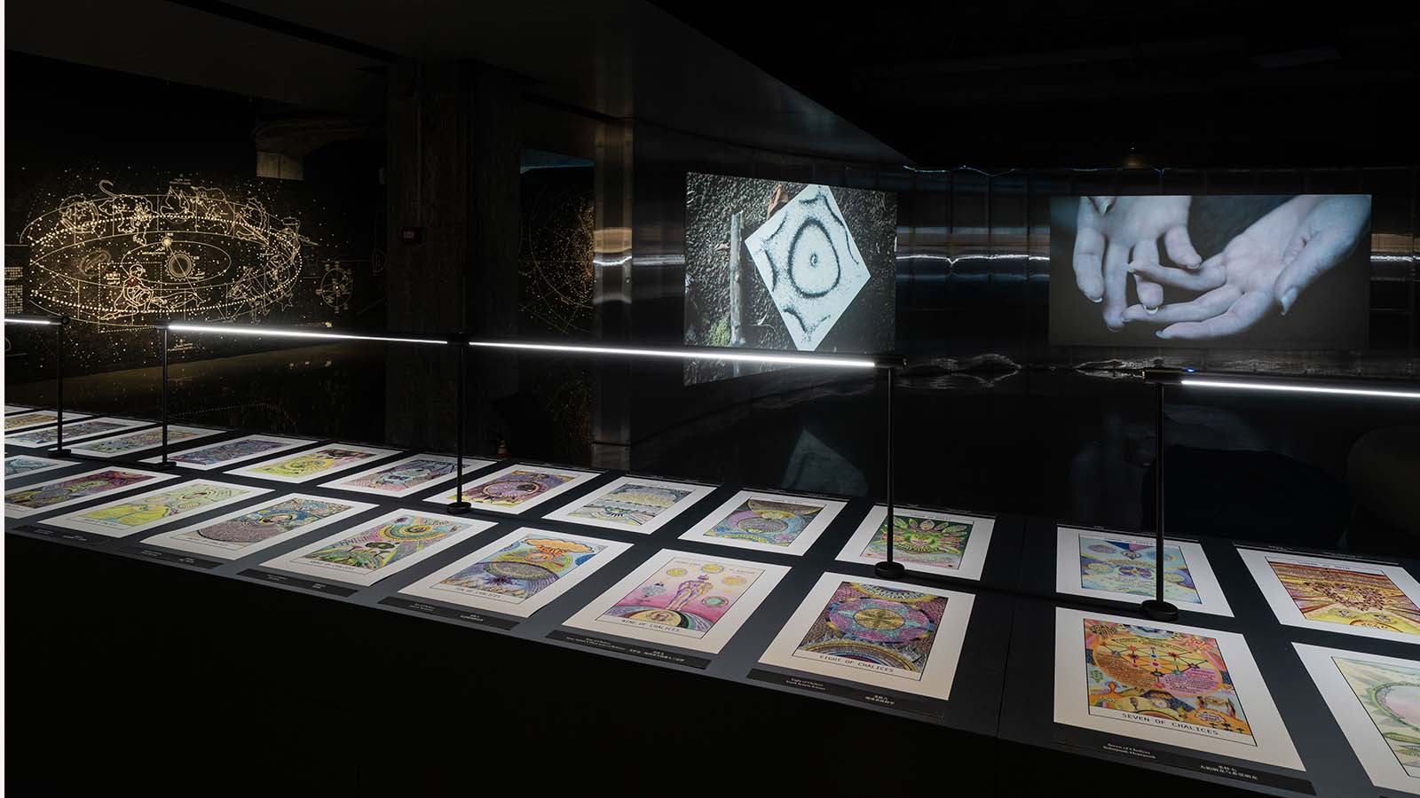 Installation view of Hyundai Blue Prize+ 2025 Prayers to Fornax: Science, Technology, and Spirituality at Hyundai Motorstudio Beijing, 2026. Image courtesy of Hyundai Motorstudio Beijing.