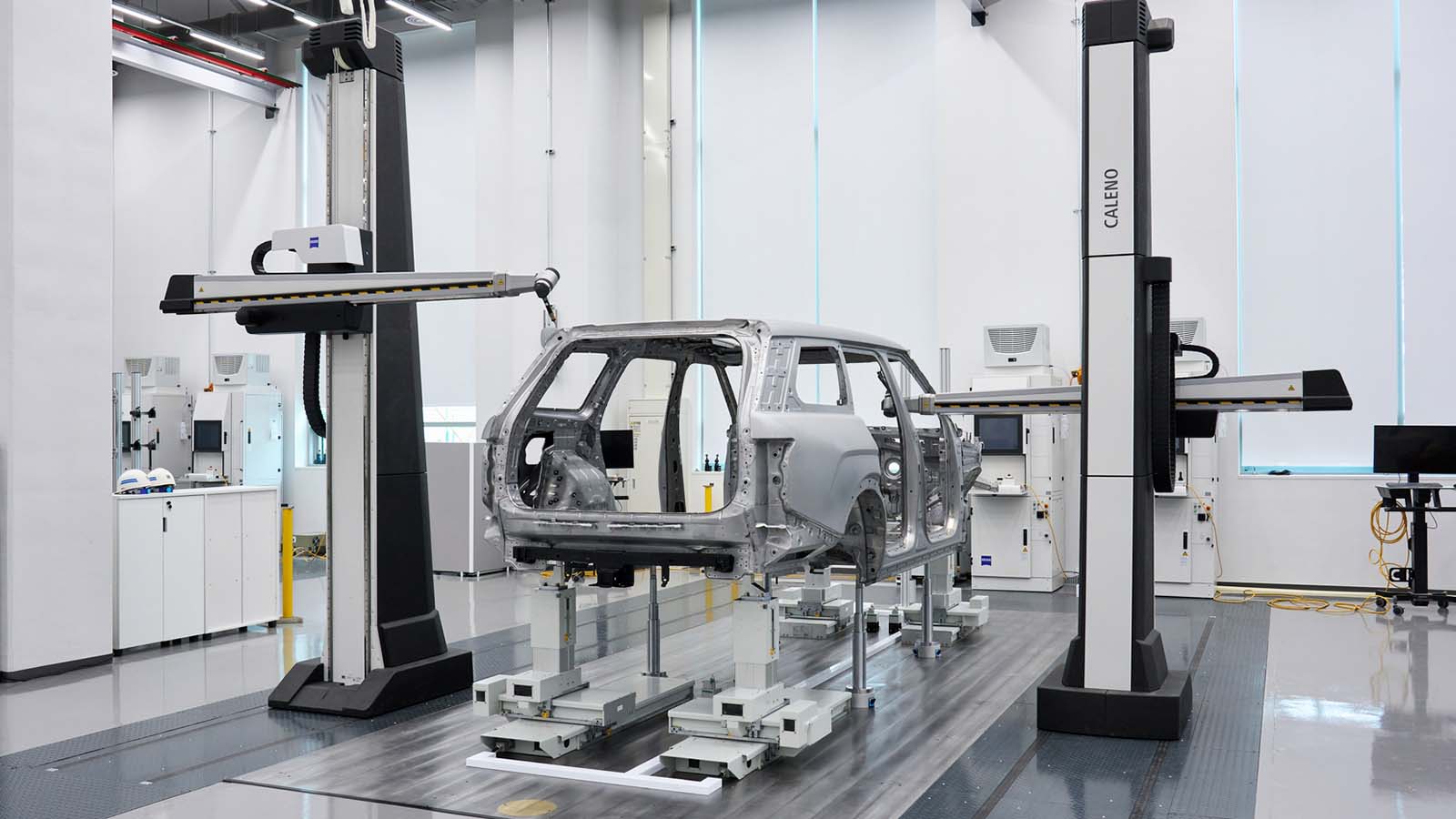 Coordinate Measuring Machine (CMM) systems capture precise dimensional data from up to 1,000 measurement points, helping ensure vehicle structures meet the quality standards.